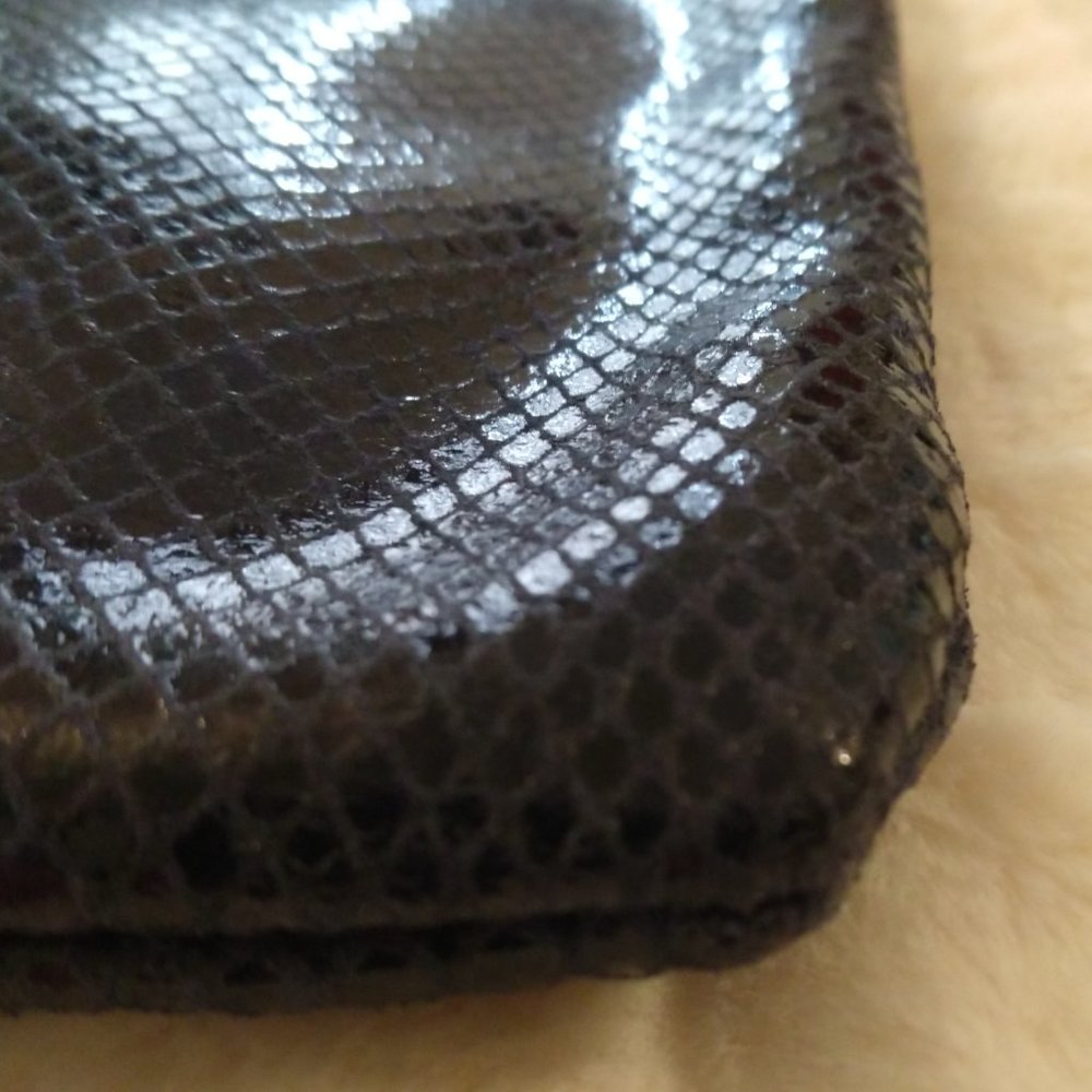 Banana Republic Blue Python Pattern Large Leather… - image 7